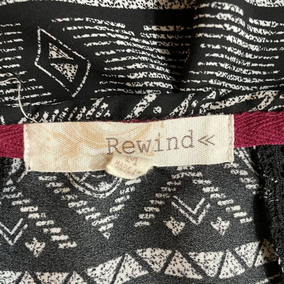 Rewind Women's M Blouse 3/4 Sleeve with Lace Back and Shoulders Boho Style - Picture 6 of 6